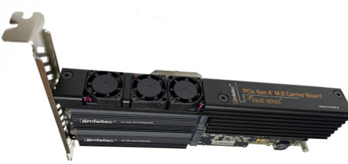 Squid PCI Express Gen 4 Carrier Board for four (4) M.2 NVME PCIe Gen 4 SSD modules Squid PCI Express Gen 4 Carrier Board for four (4) M.2 NVME PCIe Gen 4 SSD modules